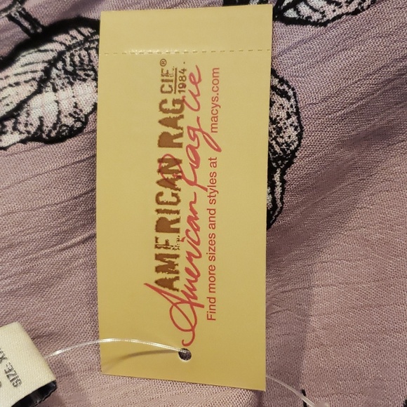 AMERICAN RAG CIE by MACY'S Boho High/Low Top Blouse Pale Lavender XXL NWT - Picture 10 of 10